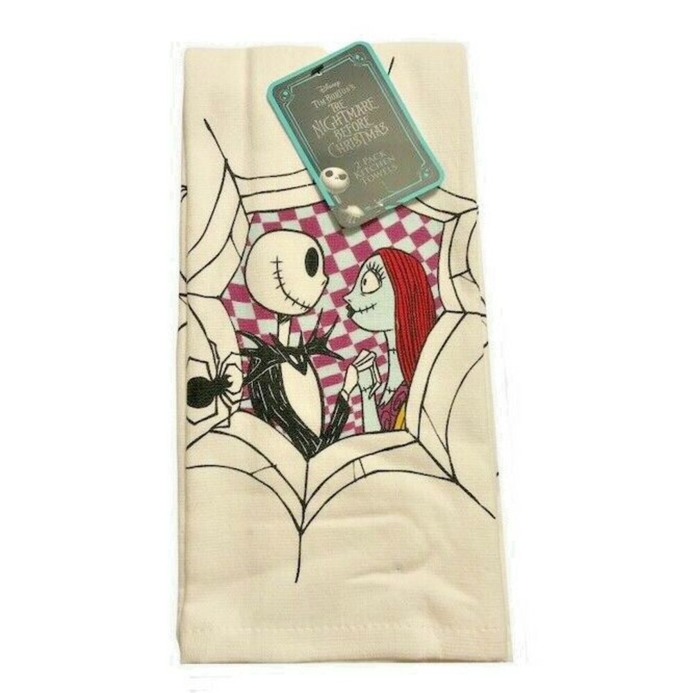 Disney Kitchen Dish Towels The Nightmare Before Christmas Jack & Sally Set of 2